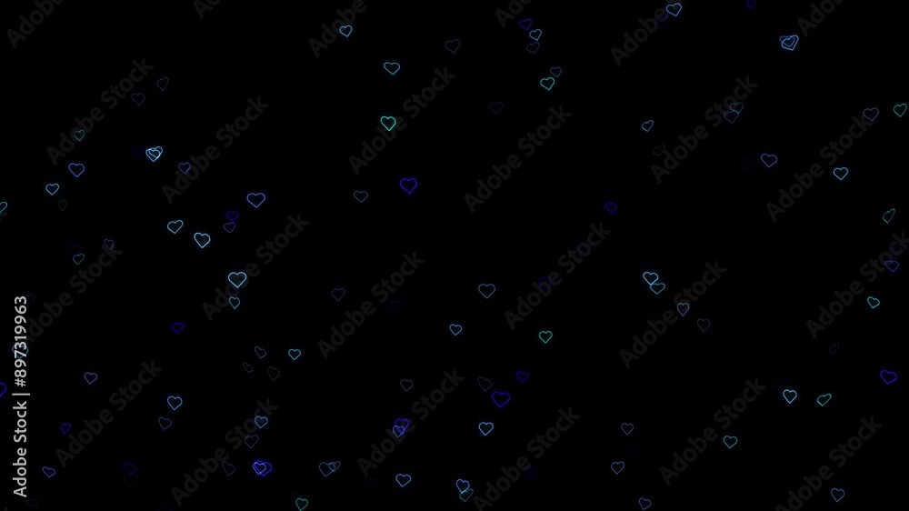 Colorful heart loop background material Colorful heart loop background material