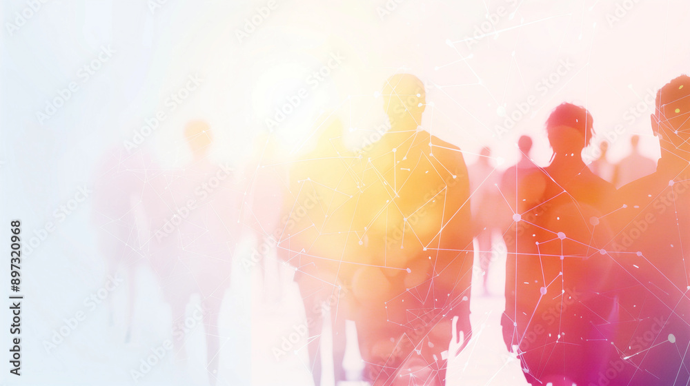 Silhouettes of people's faces in different colors on bright background,smoke and rainbow colors. Silhouettes of people's faces in different colors on bright background,smoke and rainbow colors.