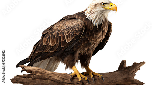 an isolated bald eagle transparent background.