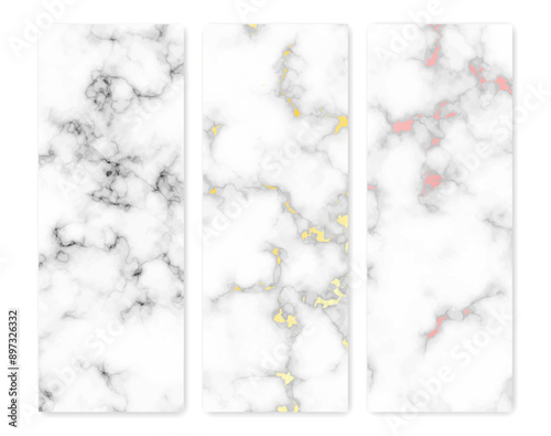 Set of marble texture backgrounds