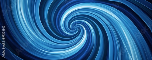 Abstract blue vortex with swirling motion, vivid colors. digital art concept