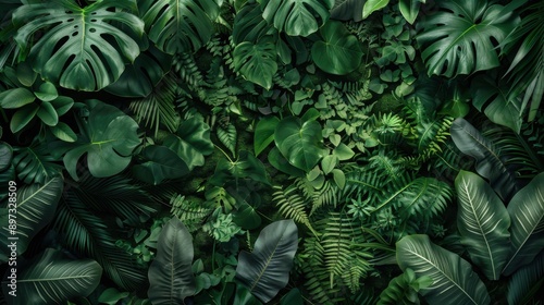 Wallpaper Mural Green Leaf Collage Torontodigital.ca