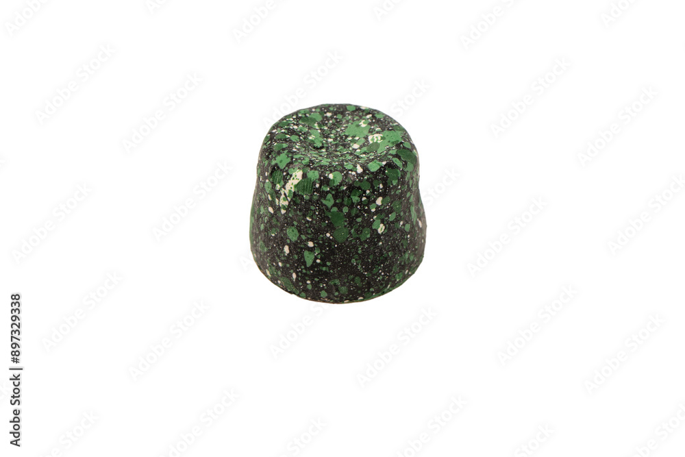 Chocolate candies in the form of precious stones isolated on a white background. Chocolate candies in the form of precious stones isolated on a white background.