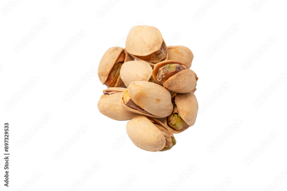 Tasty pistachios isolated on a white background. Tasty pistachios isolated on a white background.