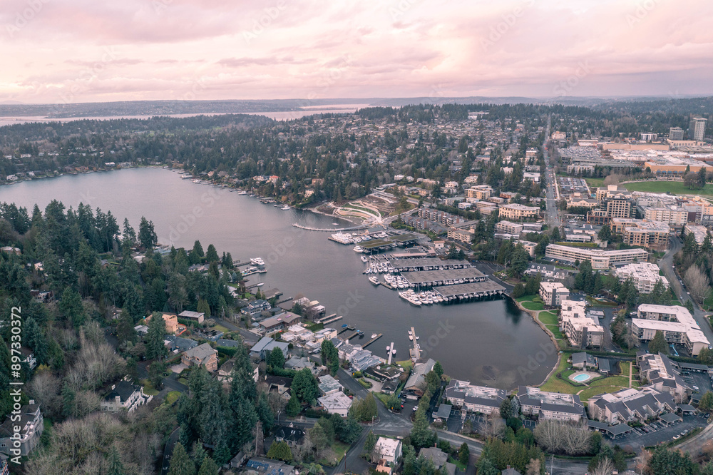 Fototapeta premium Bellevue Washington from Above