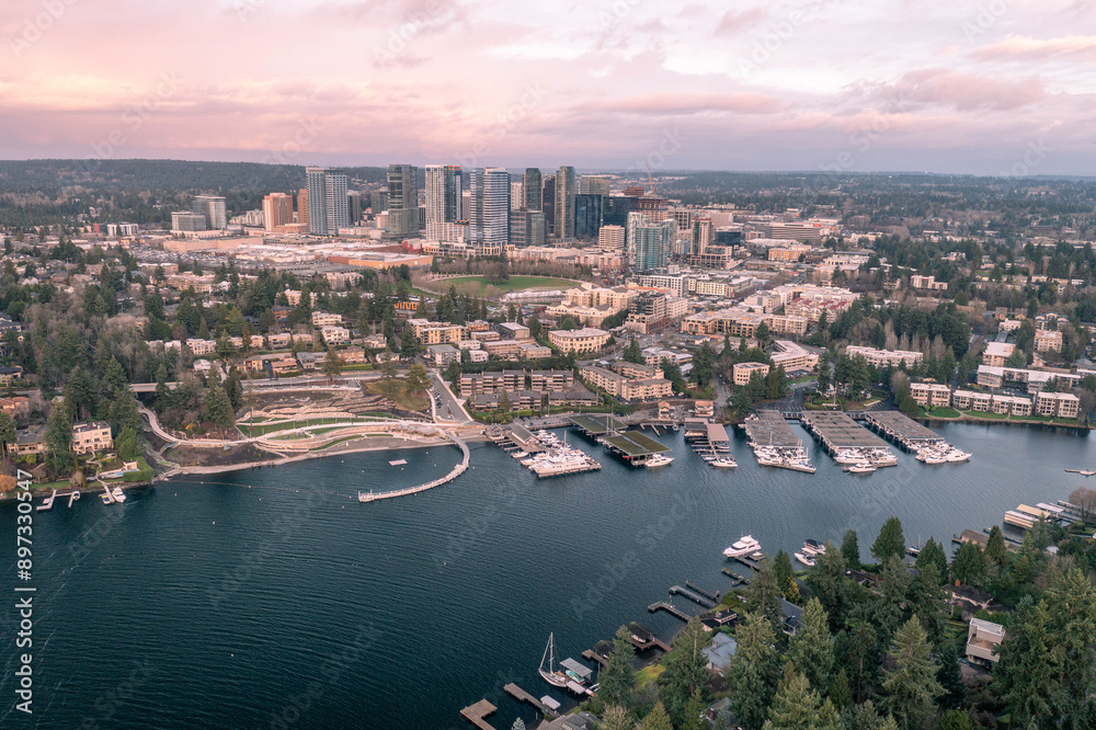 Fototapeta premium Bellevue Washington from Above