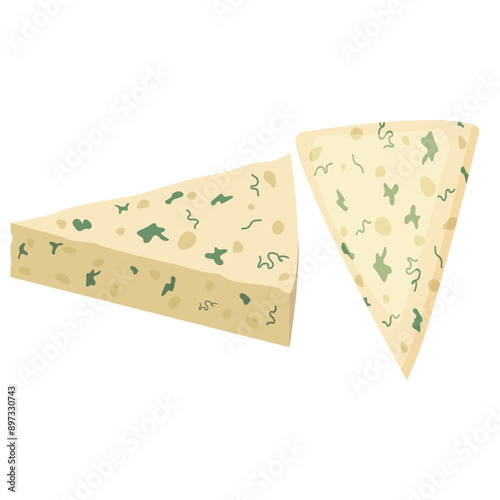 Vector image of cheese. Food and fast food concept. Element for your design. Ingredient for cooking.