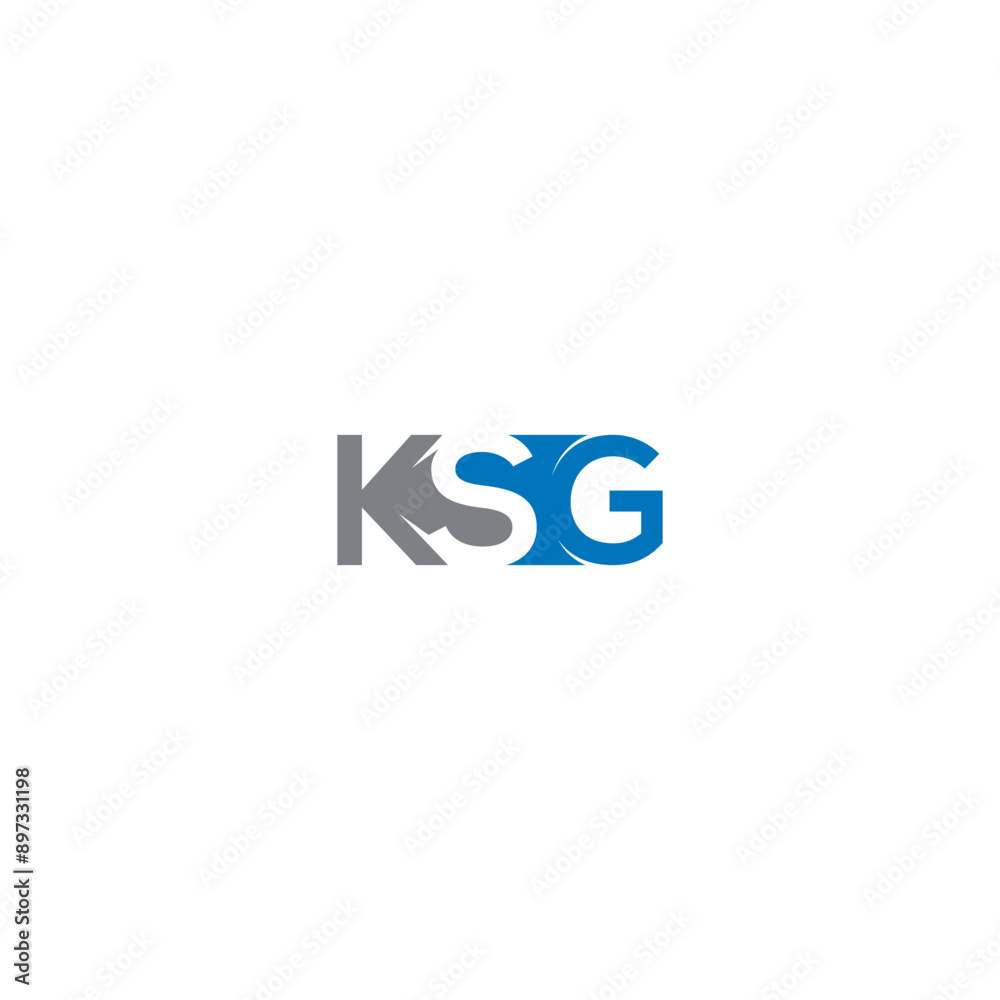 Initials KSG, a combination of negative space logo letters Initials KSG, a combination of negative space logo letters