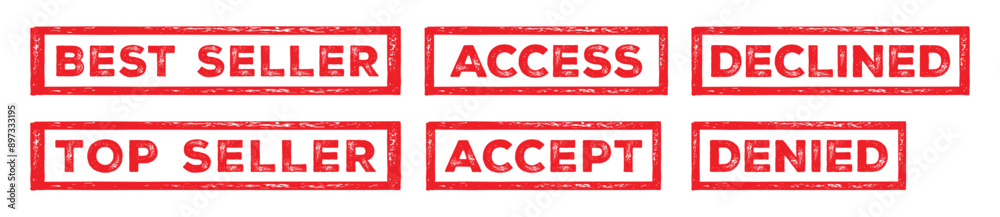 Web elements vectors best seller, top seller, access, accept,declined, denied, signs Web elements vectors best seller, top seller, access, accept,declined, denied, signs
