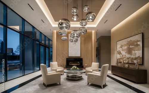 High-End Chrome Lighting Fixtures Enhancing Modern Interior Design