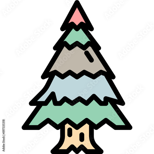 pine tree color style icons