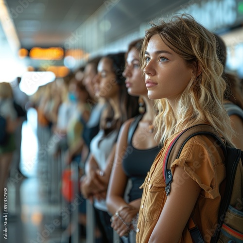 Airport Gate Chaos: Long Lines, Delays, and Overbooking Frustrate Passengers photo