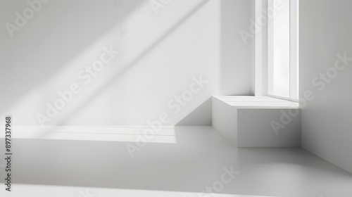 Wallpaper Mural Minimalist White Background: A clean, minimalist white background with soft shadows, perfect for showcasing sleek and modern products.
 Torontodigital.ca