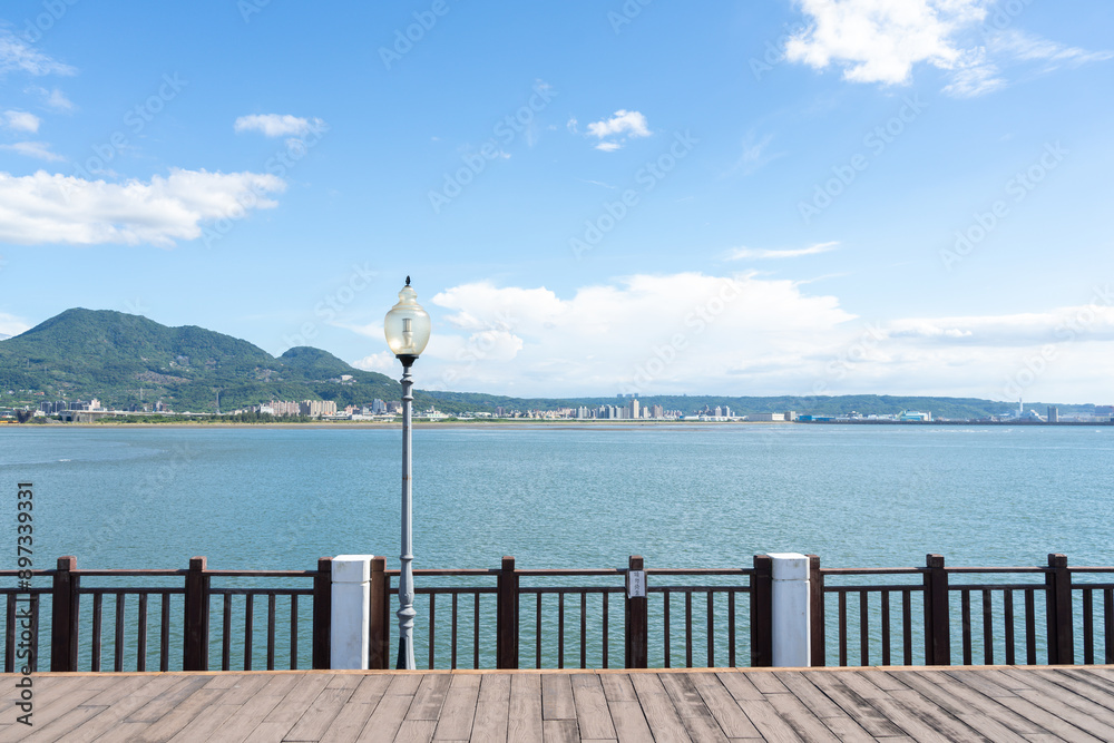 Tamsui Fisherman's Wharf and Bali District in New Taipei City, Taiwan