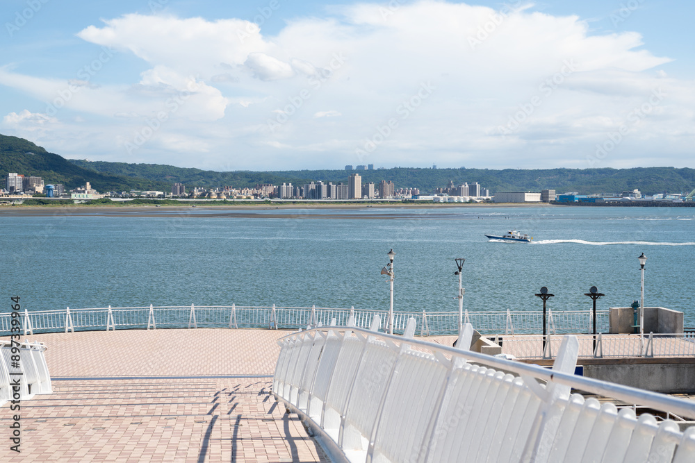 Tamsui Fisherman's Wharf and Bali District in New Taipei City, Taiwan