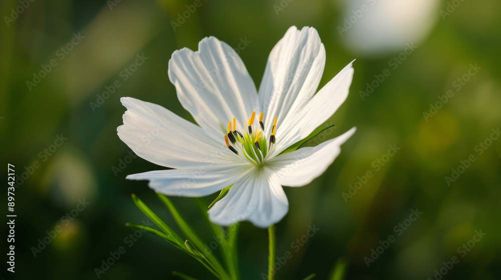 A macro picture of a white flower with a shallow depth of field (DOF). A macro picture of a white flower with a shallow depth of field (DOF).