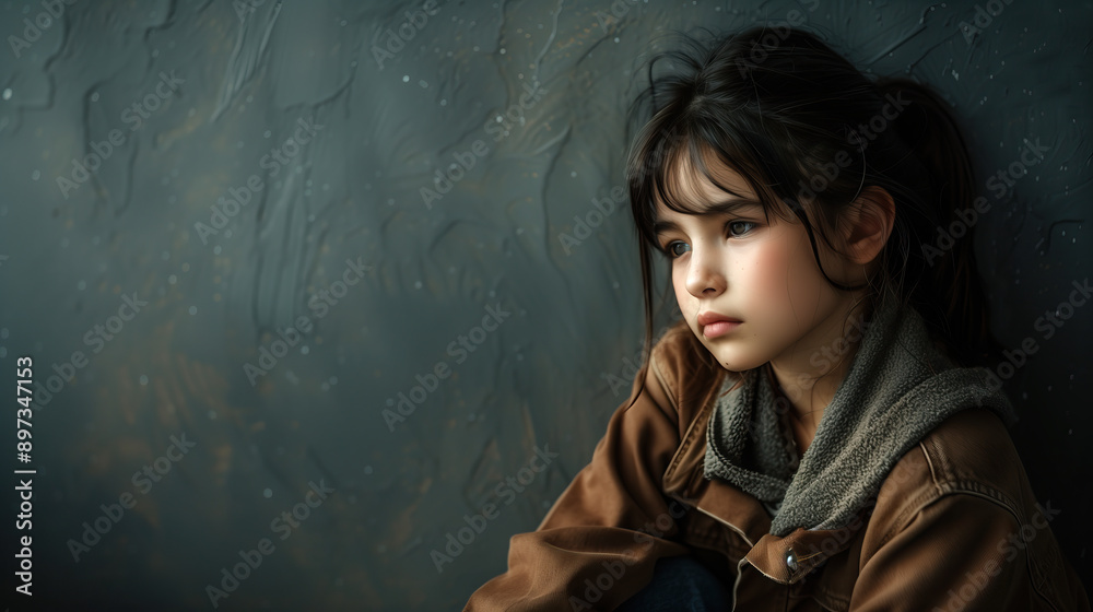 Tearful Farewell: Children Moving Again and Saying Goodbye. Non-existent person. Tearful Farewell: Children Moving Again and Saying Goodbye. Non-existent person.