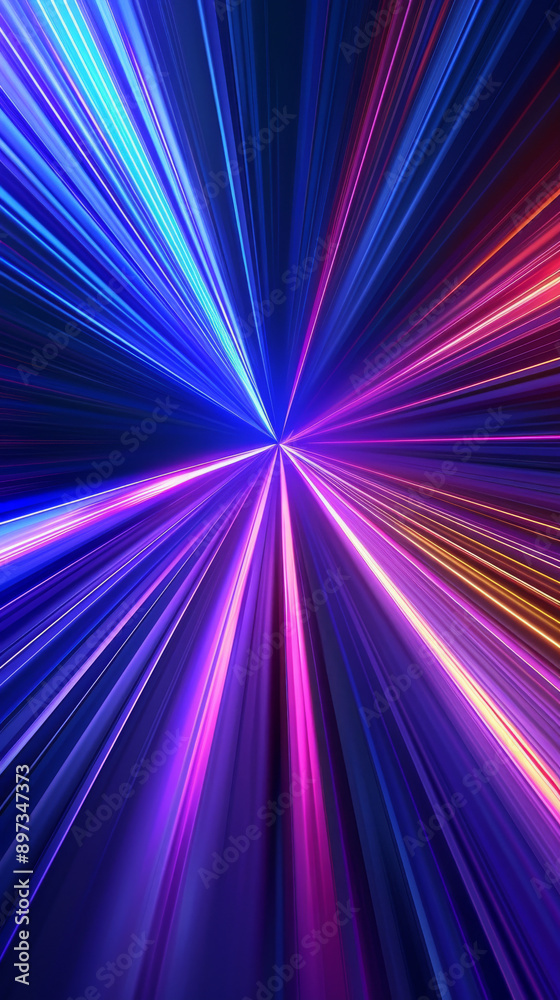 Obraz premium Colorful abstract light trails bursting from