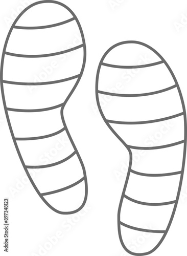 Footprints Of Shoes Doodle