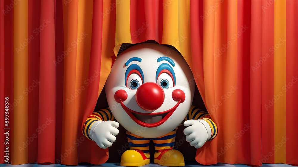 Naklejka premium a clown in April fools' day