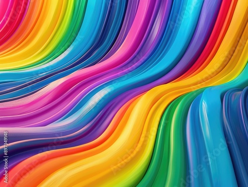 Multicolored Background with Wavy Lines