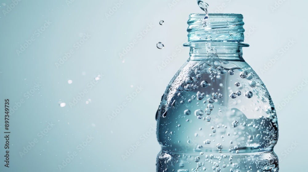 Mineral Water Explosion revitalizes with its pure, crisp taste and burst of natural minerals, offering a refreshing hydration experience, banner, with copy space Mineral Water Explosion revitalizes with its pure, crisp taste and burst of natural minerals, offering a refreshing hydration experience, banner, with copy space