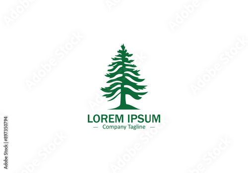 Graceful Tree Icon Vector for Environmental and Green Initiatives