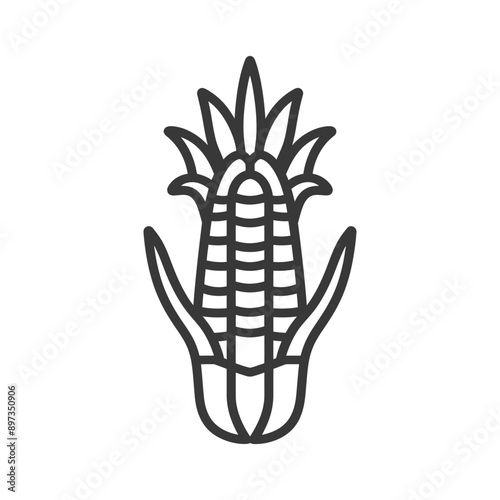 Line Drawing of an Ear of Corn