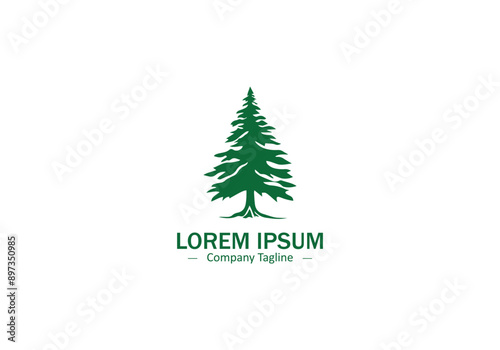 Radiant Tree Silhouette Design for Green Technology and Innovation Logos