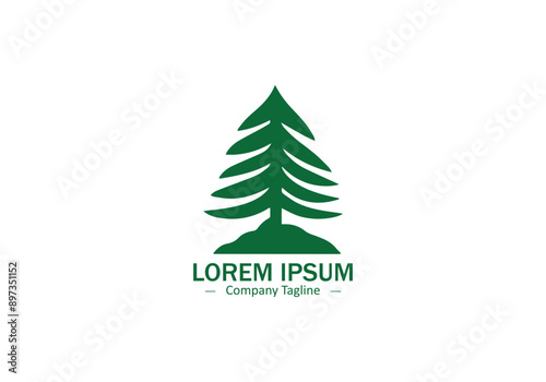 Tree Silhouette Vector for Environmental Conservation Projects