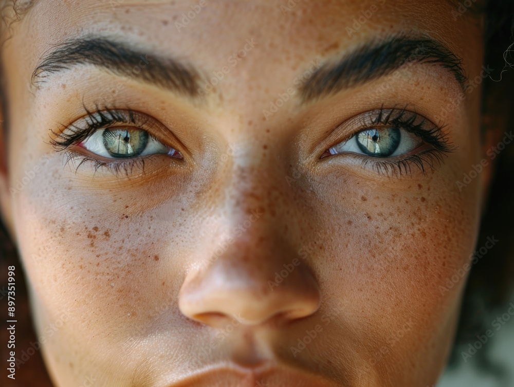 Naklejka premium Woman with freckles