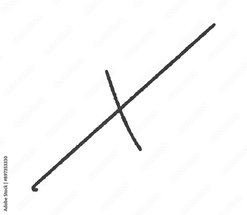 ラフな手書きの黒いバツ - 不正解・ばってん・クロスマークのデザイン素材 ラフな手書きの黒いバツ - 不正解・ばってん・クロスマークのデザイン素材