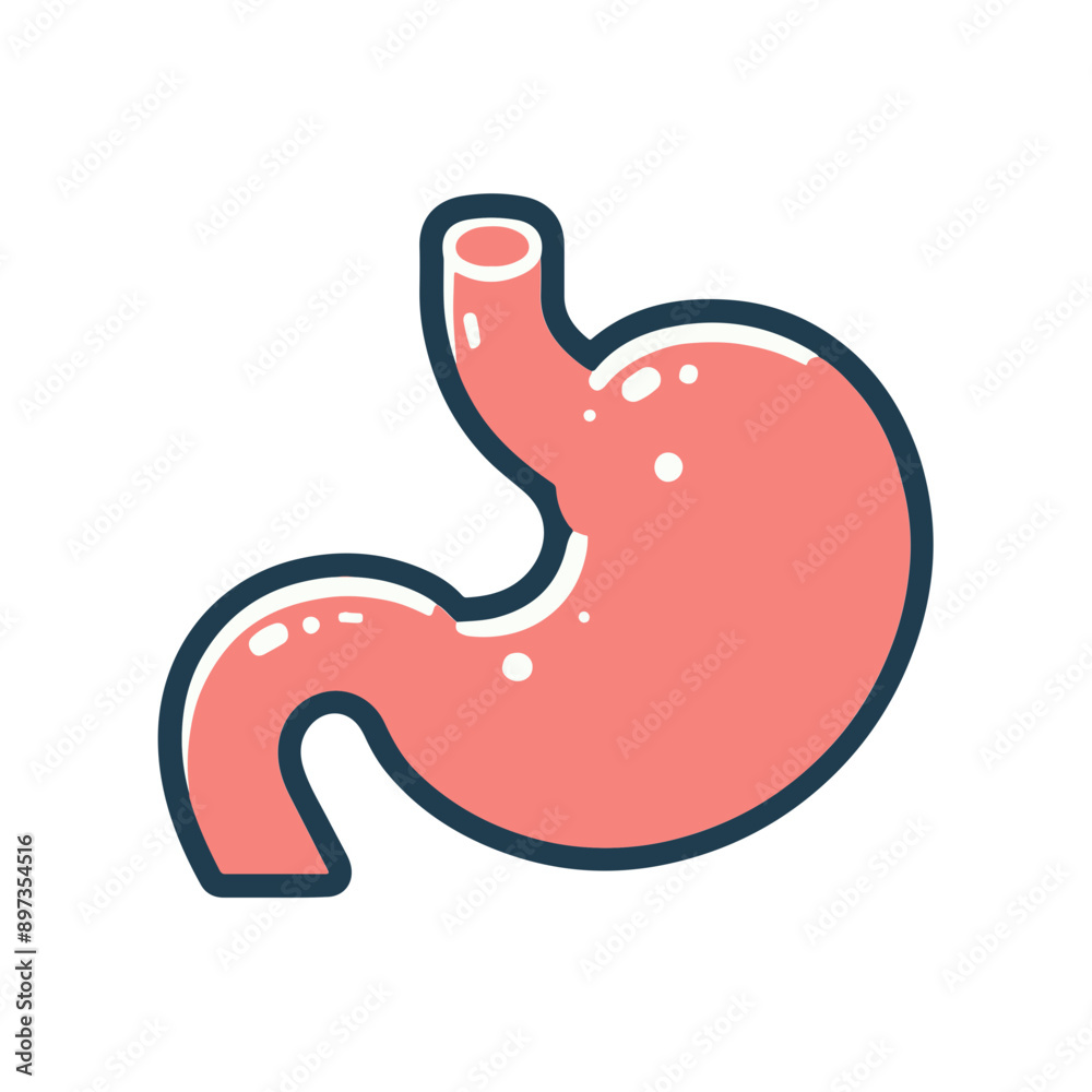 Gastroenteralgia stomach human organ flat design Gastroenteralgia stomach human organ flat design