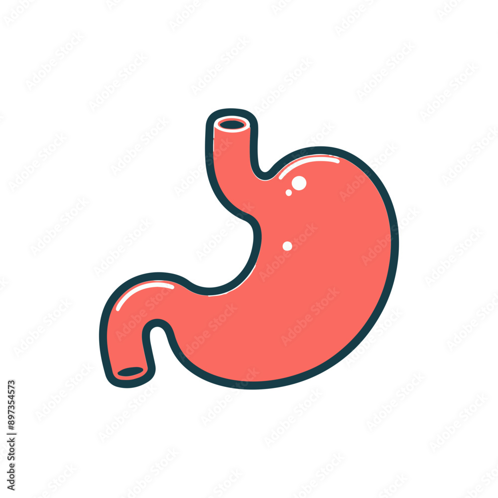 Gastroenteralgia stomach human organ flat design Gastroenteralgia stomach human organ flat design