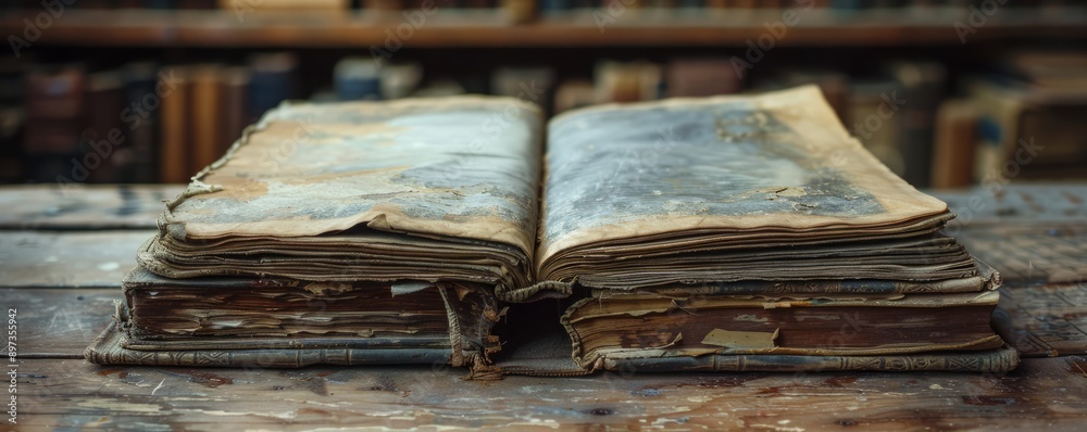 A well-worn book with its pages filled with stories and adventures. A well-worn book with its pages filled with stories and adventures.
