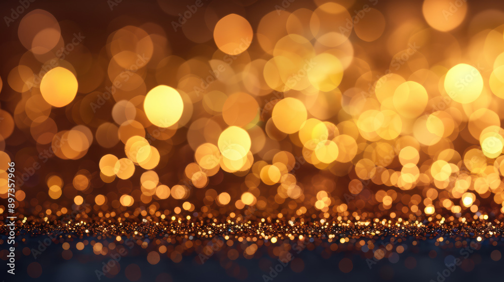 Golden bokeh lights shimmering against a dark background, creating a festive and celebratory atmosphere perfect for holiday and event themes. Golden bokeh lights shimmering against a dark background, creating a festive and celebratory atmosphere perfect for holiday and event themes.