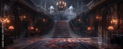 Enigmatic Elegance of Mystery Manor, 4K hyperrealistic photo