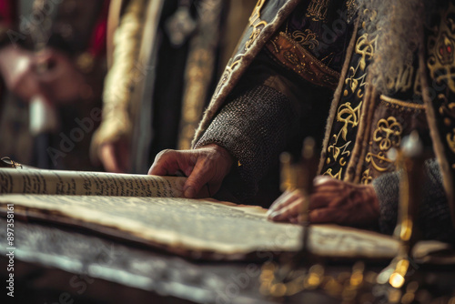 Close-Up of Signing of Magna Carta with King John and Barons in Historical Ambiance