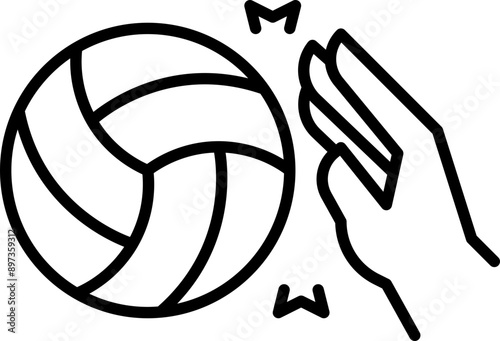 Smash volley icon
