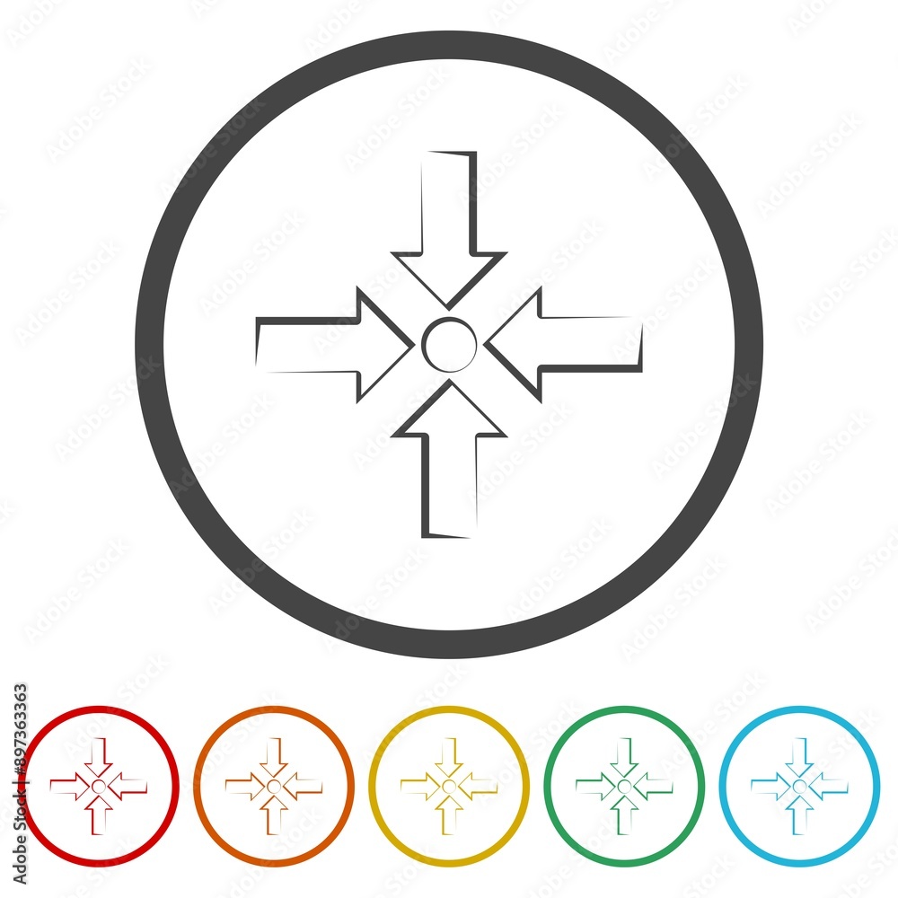 Alignment Icon. Set icons in color circle buttons Alignment Icon. Set icons in color circle buttons