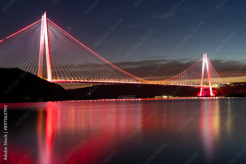 Fototapeta premium Yavuz Sultan Selim Bridge in Istanbul, Turkiye