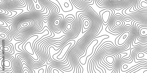 Abstract Topographic map background with wave line. Panorama view gradient multicolor wave curve lines banner background design. Vector illustration. wave Line topography map contour background.