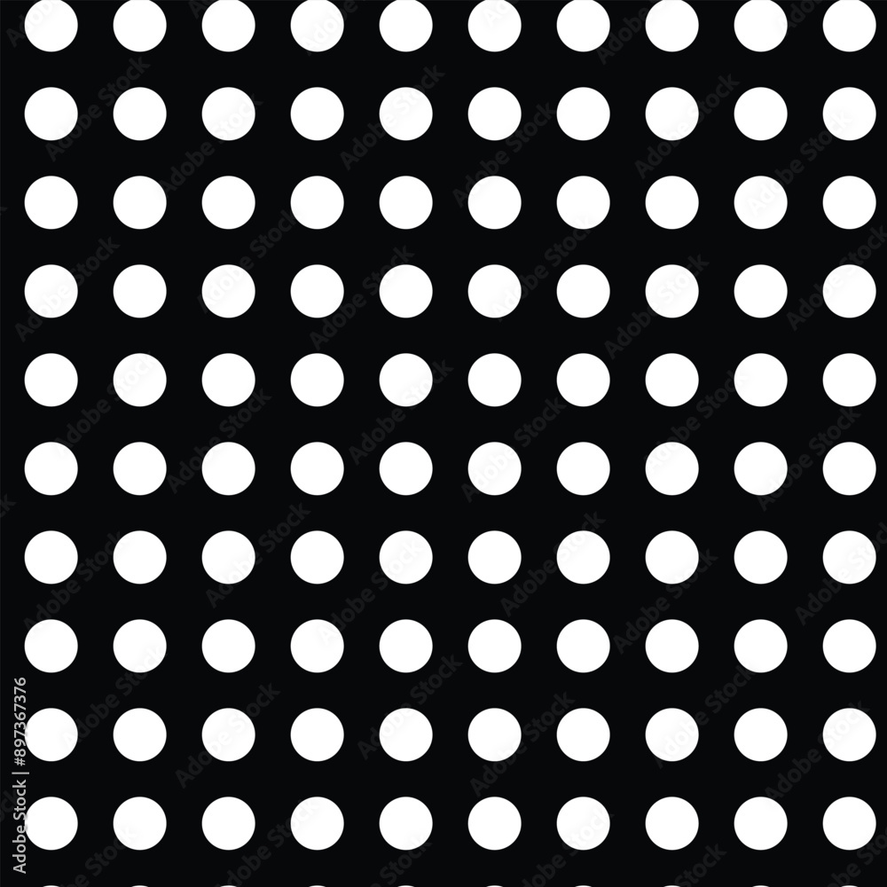 Black and White Polka Dot Seamless Pattern Design Black and White Polka Dot Seamless Pattern Design