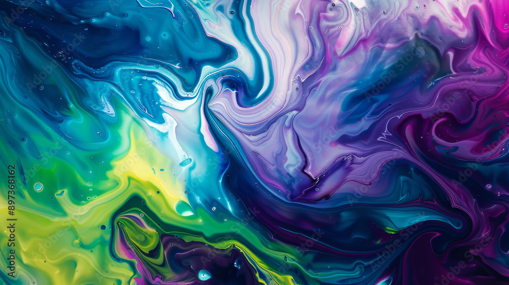 Abstract fluid art with vibrant swirling colors Abstract fluid art with vibrant swirling colors