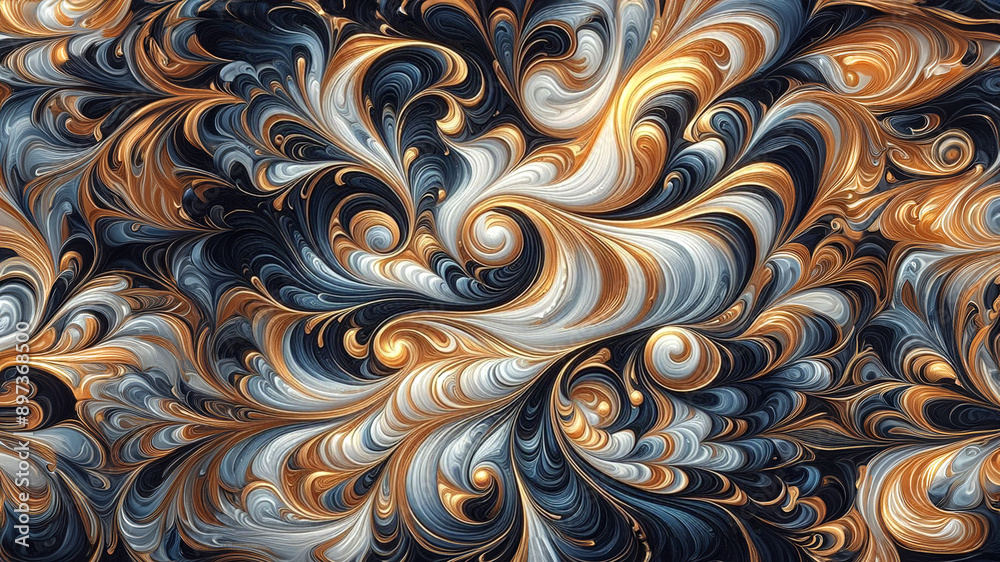 luxurious acrylic fluid art pattern with a 3D effect and swirling shade