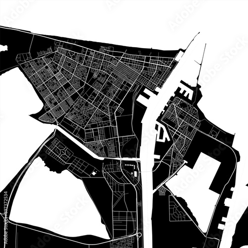Fényképezés Map of Port Said, Egypt
