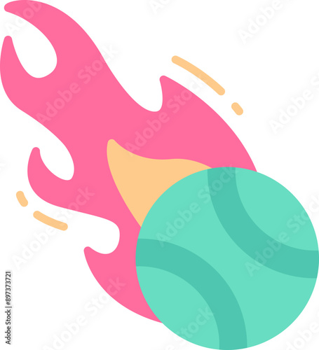 Fireball tennis icon