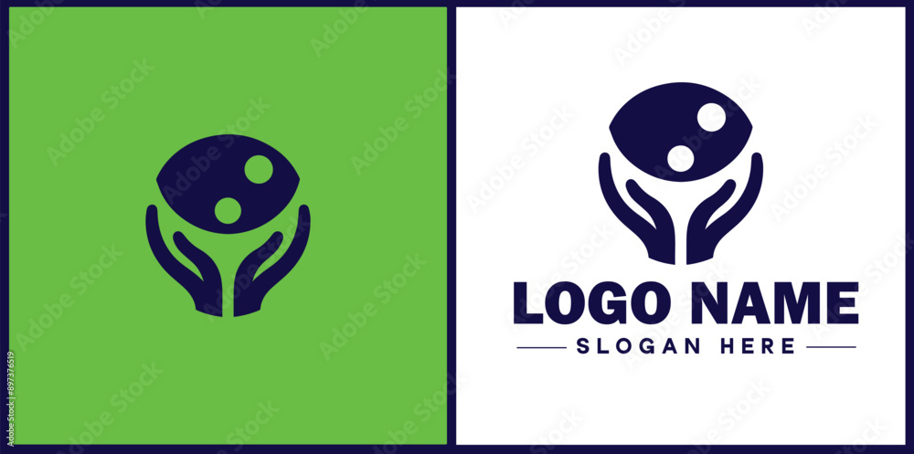 NGO icon Charitable group Voluntary agency Nonprofit organization flat logo sign symbol editable vector