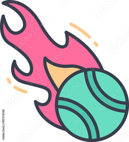 Fireball tennis icon