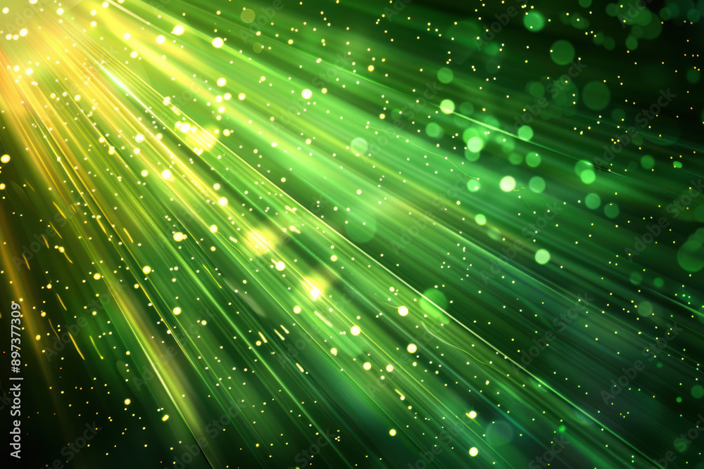 Abstract green and yellow glowing light background with bokeh effect and dynamic beams, perfect for festive, celebration, or modern design projects. Abstract green and yellow glowing light background with bokeh effect and dynamic beams, perfect for festive, celebration, or modern design projects.